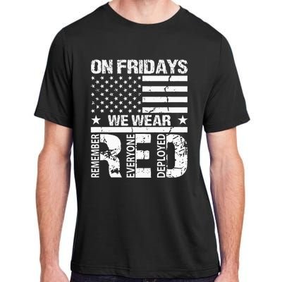 On Fridays We Wear Red American Flag Military Supportive Adult ChromaSoft Performance T-Shirt