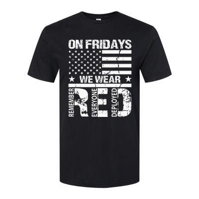 On Fridays We Wear Red American Flag Military Supportive Softstyle CVC T-Shirt