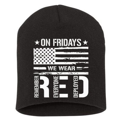 On Friday We Wear Red Short Acrylic Beanie