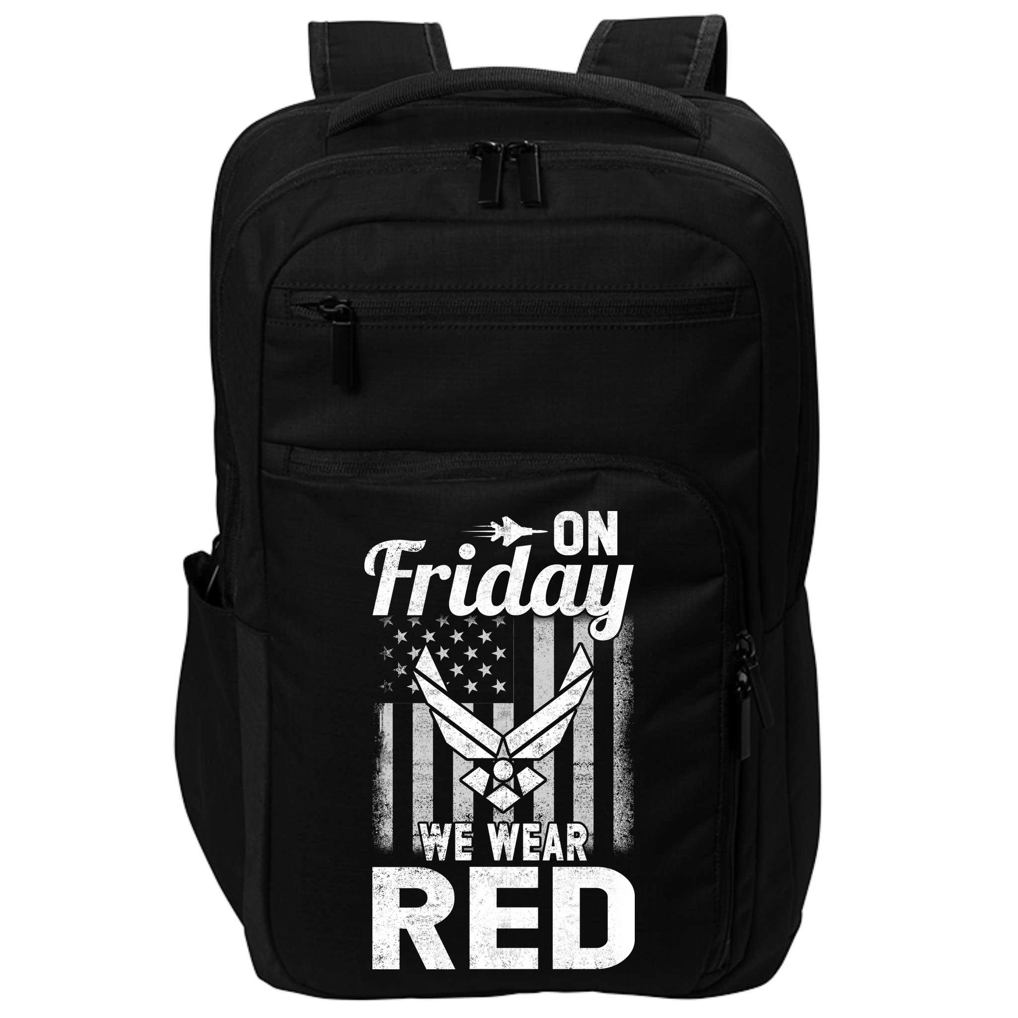 ON FRIDAY WE WEAR RED AIR FORCE AMERICAN FLAG Impact Tech Backpack