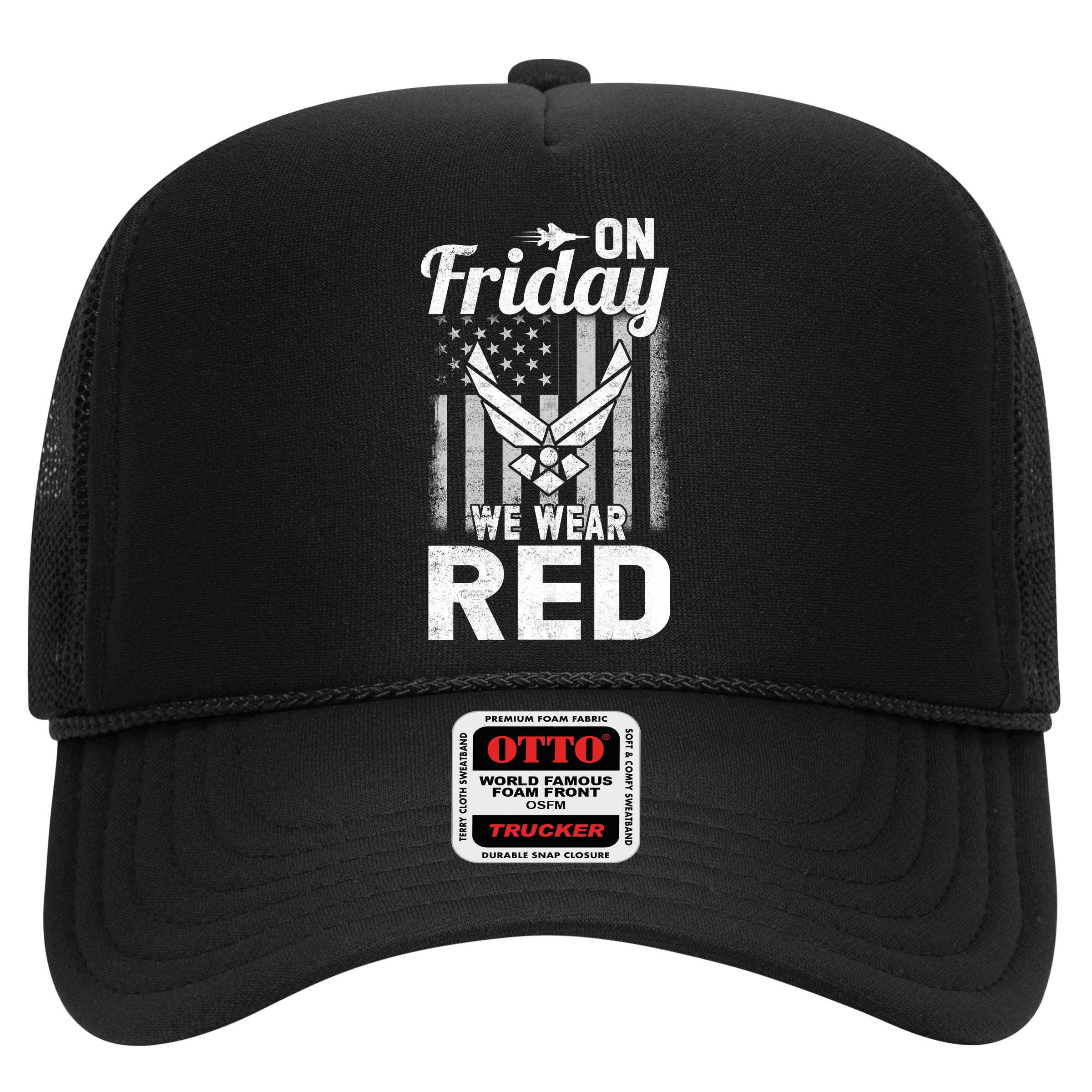 ON FRIDAY WE WEAR RED AIR FORCE AMERICAN FLAG Hat