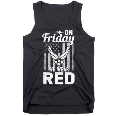 ON FRIDAY WE WEAR RED AIR FORCE AMERICAN FLAG Tank Top