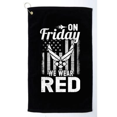 ON FRIDAY WE WEAR RED AIR FORCE AMERICAN FLAG Golf Towel