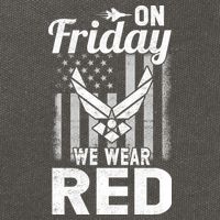 ON FRIDAY WE WEAR RED AIR FORCE AMERICAN FLAG Cotton Canvas Backpack