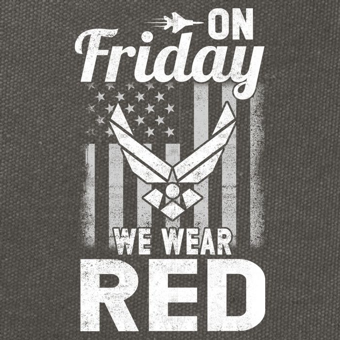 ON FRIDAY WE WEAR RED AIR FORCE AMERICAN FLAG Cotton Canvas Backpack