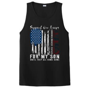 On Friday We Wear Red For My Son Military Support Us Flag PosiCharge Competitor Tank