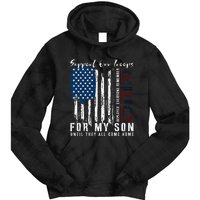 On Friday We Wear Red For My Son Military Support Us Flag Tie Dye Hoodie