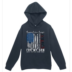 On Friday We Wear Red For My Son Military Support Us Flag Urban Pullover Hoodie