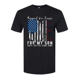 On Friday We Wear Red For My Son Military Support Us Flag Softstyle CVC T-Shirt