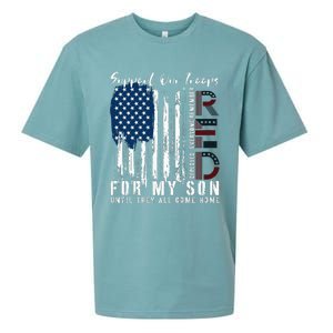 On Friday We Wear Red For My Son Military Support Us Flag Sueded Cloud Jersey T-Shirt