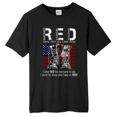 On Friday We Wear Red Remember Everyone Deployed Tall Fusion ChromaSoft Performance T-Shirt