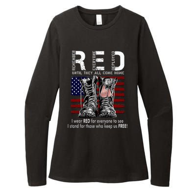 On Friday We Wear Red Remember Everyone Deployed Womens CVC Long Sleeve Shirt