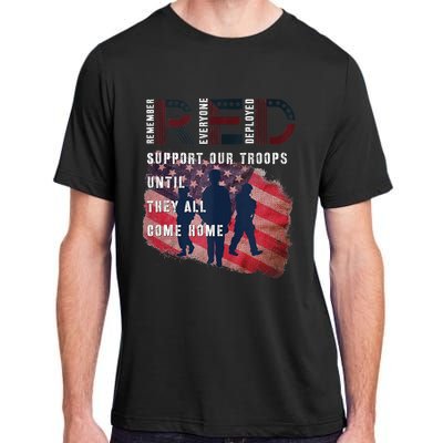 On Friday We Wear Red Friday Military Support Troops US Flag Adult ChromaSoft Performance T-Shirt