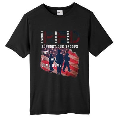 On Friday We Wear Red Friday Military Support Troops US Flag Tall Fusion ChromaSoft Performance T-Shirt