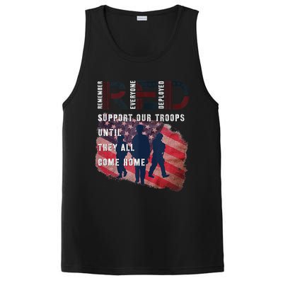 On Friday We Wear Red Friday Military Support Troops US Flag PosiCharge Competitor Tank