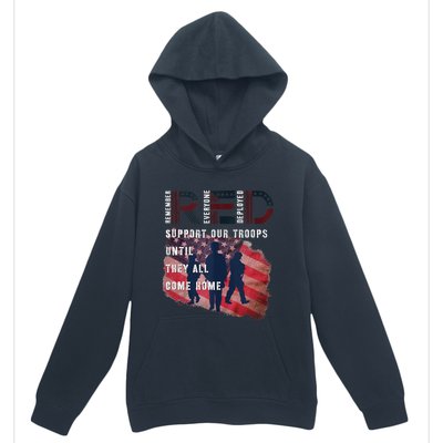 On Friday We Wear Red Friday Military Support Troops US Flag Urban Pullover Hoodie