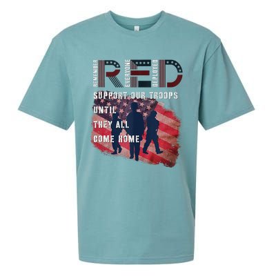 On Friday We Wear Red Friday Military Support Troops US Flag Sueded Cloud Jersey T-Shirt