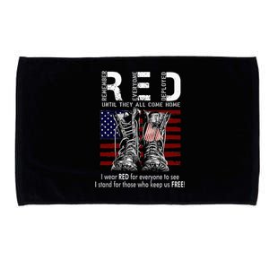 On Friday We Wear Red Remember Everyone Deployed Microfiber Hand Towel