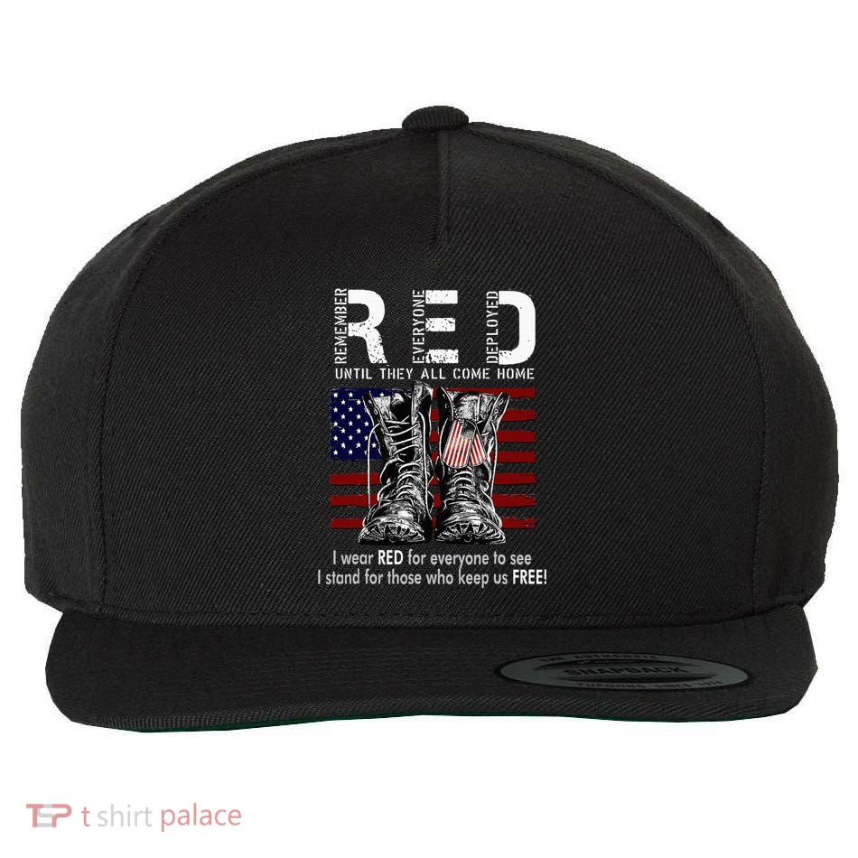 On Friday We Wear Red Remember Everyone Deployed Wool Snapback Cap
