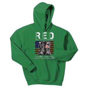 On Friday We Wear Red Remember Everyone Deployed Kids Hoodie