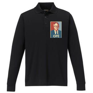 Ope Funny Walz Kamala Harris Walz Election 2024 Performance Long Sleeve Polo