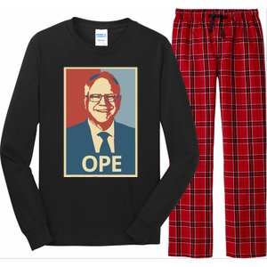 Ope Funny Walz Kamala Harris Walz Election 2024 Long Sleeve Pajama Set