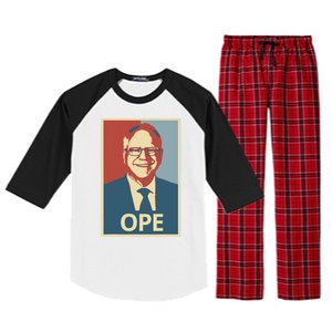 Ope Funny Walz Kamala Harris Walz Election 2024 Raglan Sleeve Pajama Set