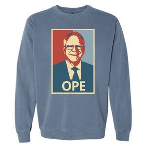 Ope Funny Walz Kamala Harris Walz Election 2024 Garment-Dyed Sweatshirt