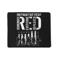 On Friday We Wear Red American Flag Military Supportive Mousepad