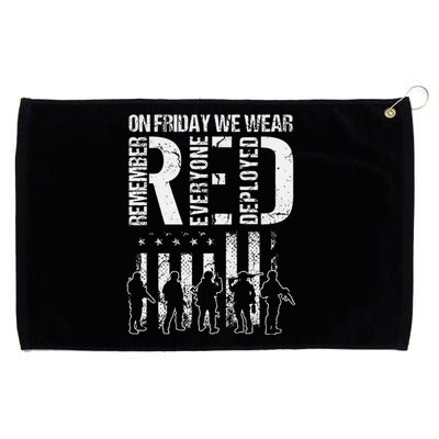 On Friday We Wear Red American Flag Military Supportive Grommeted Golf Towel