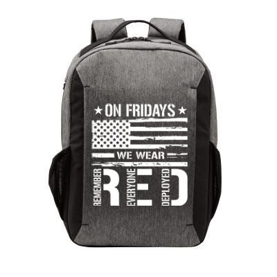 On Friday We Wear Red American Flag Us Veteran Vector Backpack