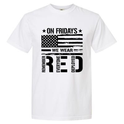 On Friday We Wear Red American Flag Us Veteran Garment-Dyed Heavyweight T-Shirt