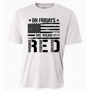 On Friday We Wear Red American Flag Us Veteran Cooling Performance Crew T-Shirt