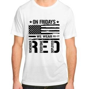 On Friday We Wear Red American Flag Us Veteran Adult ChromaSoft Performance T-Shirt