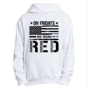 On Friday We Wear Red American Flag Us Veteran Urban Pullover Hoodie