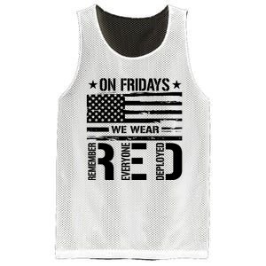 On Friday We Wear Red American Flag Us Veteran Mesh Reversible Basketball Jersey Tank