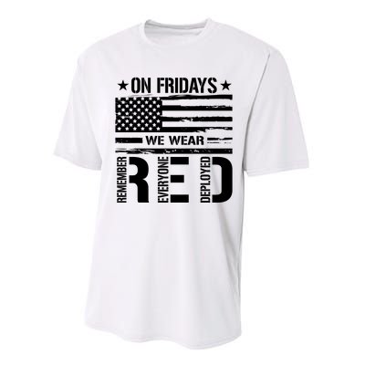 On Friday We Wear Red American Flag Us Veteran Performance Sprint T-Shirt