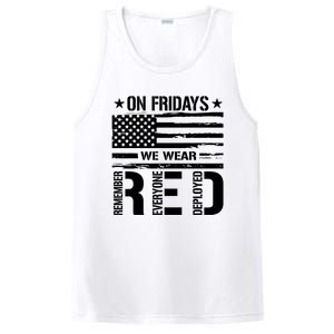 On Friday We Wear Red American Flag Us Veteran PosiCharge Competitor Tank