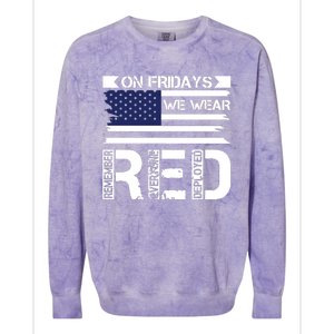 On Friday We Wear Red Colorblast Crewneck Sweatshirt