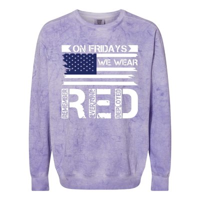 On Friday We Wear Red Colorblast Crewneck Sweatshirt