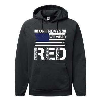 On Friday We Wear Red Performance Fleece Hoodie