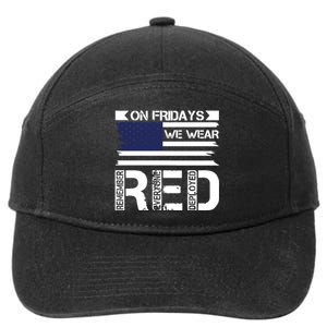 On Friday We Wear Red 7-Panel Snapback Hat