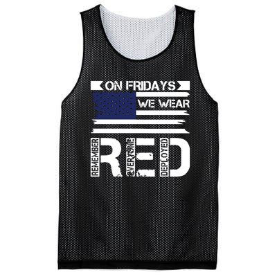 On Friday We Wear Red Mesh Reversible Basketball Jersey Tank