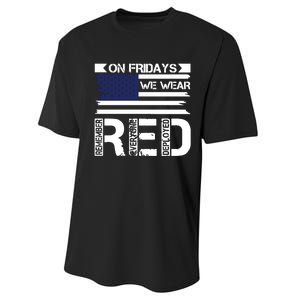 On Friday We Wear Red Performance Sprint T-Shirt