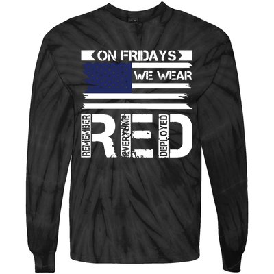 On Friday We Wear Red Tie-Dye Long Sleeve Shirt