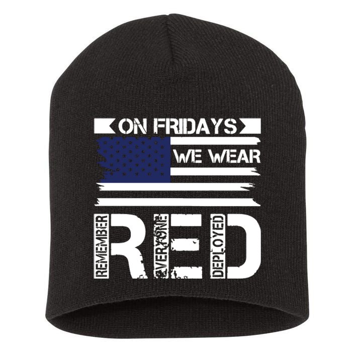 On Friday We Wear Red Short Acrylic Beanie