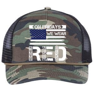 On Friday We Wear Red Retro Rope Trucker Hat Cap