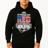 On Fridays We Wear RED Remember Everyone Deployed Hoodie