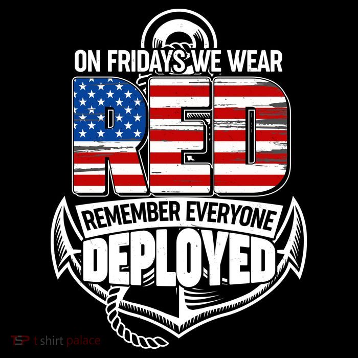 On Fridays We Wear RED Remember Everyone Deployed City Backpack