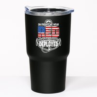 On Fridays We Wear RED Remember Everyone Deployed Tumbler